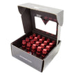 Load image into Gallery viewer, NRG 700 Series M12 X 1.5 Steel Lug Nut w/Dust Cap Cover Set 21 Pc w/Locks &amp; Lock Socket - Red - Installation View