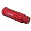 Load image into Gallery viewer, NRG 700 Series M12 X 1.5 Steel Lug Nut w/Dust Cap Cover Set 21 Pc w/Locks &amp; Lock Socket - Red - Additional View 5