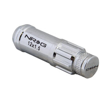 Load image into Gallery viewer, NRG 700 Series M12 X 1.5 Steel Lug Nut w/Dust Cap Cover Set 21 Pc w/Locks &amp; Lock Socket - Silver - Main Product View