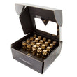 Load image into Gallery viewer, NRG 700 Series M12 X 1.5 Steel Lug Nut w/Dust Cap Cover Set 21 Pc w/Locks &amp; Socket - Chrome Gold - Side View