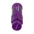 Load image into Gallery viewer, NRG 700 Series M12 X 1.5 Steel Lug Nut w/Dust Cap Cover Set 21 Pc w/Locks &amp; Lock Socket - Purple - Back View