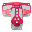 Load image into Gallery viewer, NRG Aluminum Sport Pedal A/T - Red w/Silver Carbon