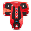 Load image into Gallery viewer, NRG Brushed Aluminum Sport Pedal A/T - Red w/Black Rubber Inserts