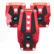 Load image into Gallery viewer, NRG Brushed Aluminum Sport Pedal M/T - Red w/Black Rubber Inserts