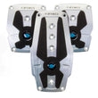 Load image into Gallery viewer, NRG Brushed Aluminum Sport Pedal M/T - Silver w/Black Rubber Inserts