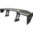 Load image into Gallery viewer, NRG Carbon Fiber Spoiler - Universal (59in.) NRG Logo Large End Plates - Back View