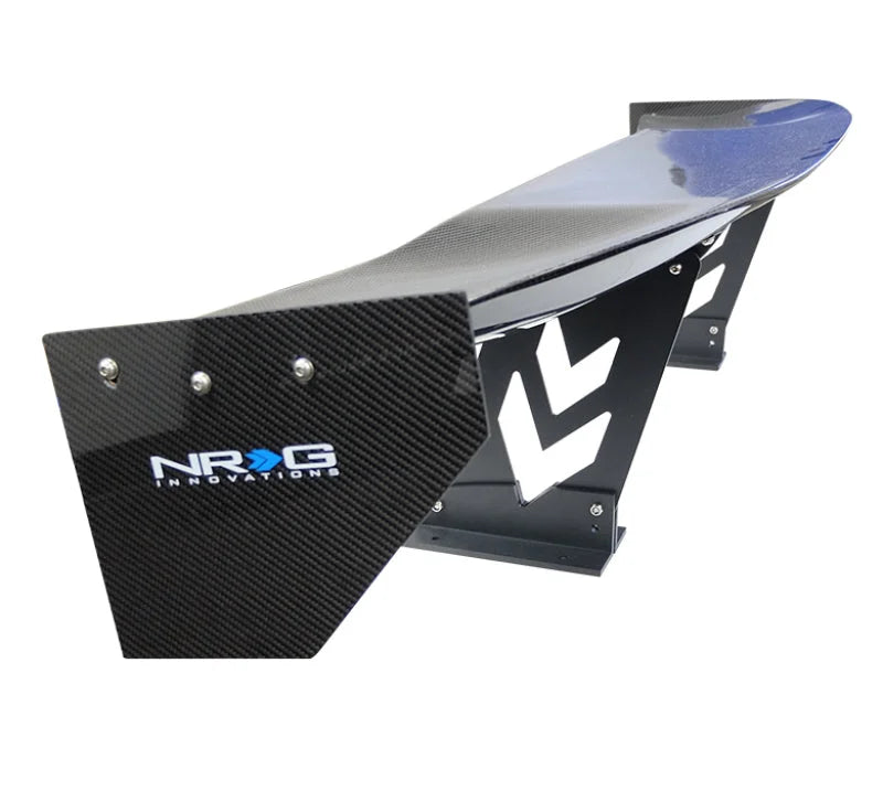 NRG Carbon Fiber Spoiler - Universal (59in.) NRG Logo Large End Plates - Installation View