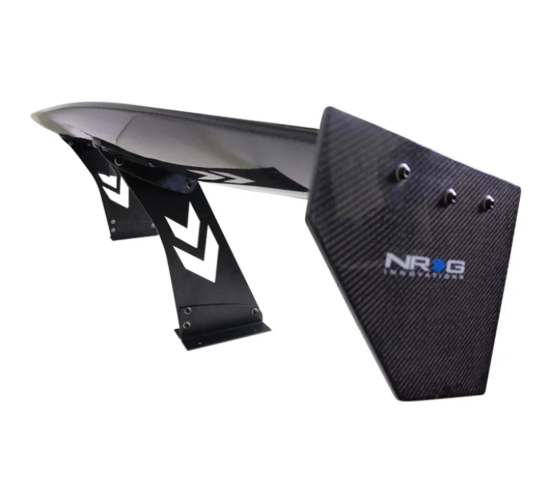 NRG Carbon Fiber Spoiler - Universal (69in.) w/NRG Logo / Stand Cut Out / Large Side Plate - Additional View 6