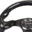 Load image into Gallery viewer, NRG Carbon Fiber Steering Wheel (320mm) Flat Bottom w/Shiny Black Carbon - Main Product View