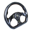 Load image into Gallery viewer, NRG Carbon Fiber Steering Wheel (320mm) Flat Bottom w/Shiny Black Carbon - Back View
