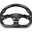 Load image into Gallery viewer, NRG Carbon Fiber Steering Wheel (320mm) Flat Bottom w/Shiny Black Carbon - Installation View