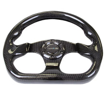 Load image into Gallery viewer, NRG Carbon Fiber Steering Wheel (320mm) Flat Bottom w/Shiny Black Carbon - Installation View
