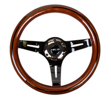 Load image into Gallery viewer, NRG Classic Wood Grain Steering Wheel (310mm) Dark Wood &amp; Black Line Inlay w/Blk Chrome 3-Spoke Ctr. - Main Product View