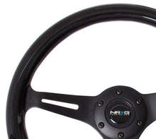 Load image into Gallery viewer, NRG Classic Wood Grain Steering Wheel (350mm) Black Paint Grip w/Black 3-Spoke Center - Main Product View