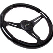 Load image into Gallery viewer, NRG Classic Wood Grain Steering Wheel (350mm) Black Paint Grip w/Black 3-Spoke Center - Detail View