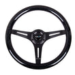 Load image into Gallery viewer, NRG Classic Wood Grain Steering Wheel (350mm) Black Sparkled Grip w/Black 3-Spoke Center - Main Product View