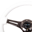 Load image into Gallery viewer, NRG Classic Wood Grain Steering Wheel (350mm) White Paint Grip w/Black 3-Spoke Center - Main Product View