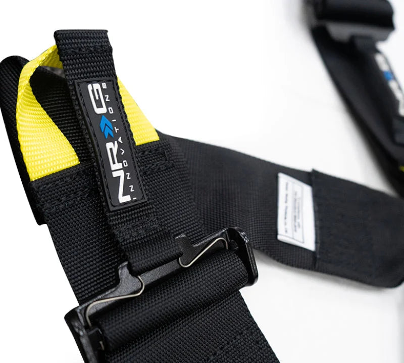 NRG FIA 6pt 2in. Shoulder Belt for HANS Device/ Rotary Cam Lock Buckle/ 3in. Waist Belt - Black - Side View