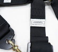 Load image into Gallery viewer, NRG FIA 6pt 2in. Shoulder Belt for HANS Device/ Rotary Cam Lock Buckle/ 3in. Waist Belt - Black - Back View