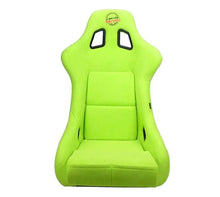 Load image into Gallery viewer, NRG FRP Bucket Seat PRISMA Edition - Large (Neon Green Alcantara/ Pearlized Back) - Main Product View