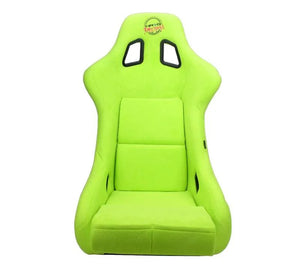 NRG FRP Bucket Seat PRISMA Edition - Large (Neon Green Alcantara/ Pearlized Back) - Main Product View