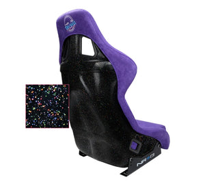 NRG FRP Bucket Seat PRISMA Edition W/ pearlized Back Purple Alcantara - Large - Main Product View