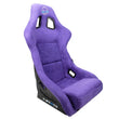 Load image into Gallery viewer, NRG FRP Bucket Seat PRISMA Edition W/ pearlized Back Purple Alcantara - Large - Side View