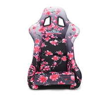 Load image into Gallery viewer, NRG FRP Bucket Seat PRISMA Japanese Cherry Blossom Edition W/ Pink Pearlized Back - Medium - Installation View