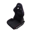 Load image into Gallery viewer, NRG FRP Bucket Seat - Reclinable (Black Cloth w/Red Stiting) - Side View