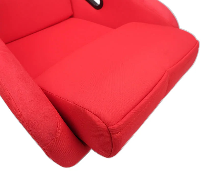 NRG FRP Bucket Seat (Red Cloth) - Large - Back View