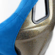 Load image into Gallery viewer, NRG FRP Bucket Seat ULTRA Edition - Large (Blue Alcantara/Gold Glitter Back) - Main Product View