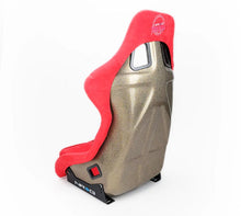 Load image into Gallery viewer, NRG FRP Bucket Seat ULTRA Edition - Large (Red Alcantara/Gold Glitter Back) - Main Product View