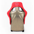 Load image into Gallery viewer, NRG FRP Bucket Seat ULTRA Edition - Large (Red Alcantara/Gold Glitter Back) - Back View