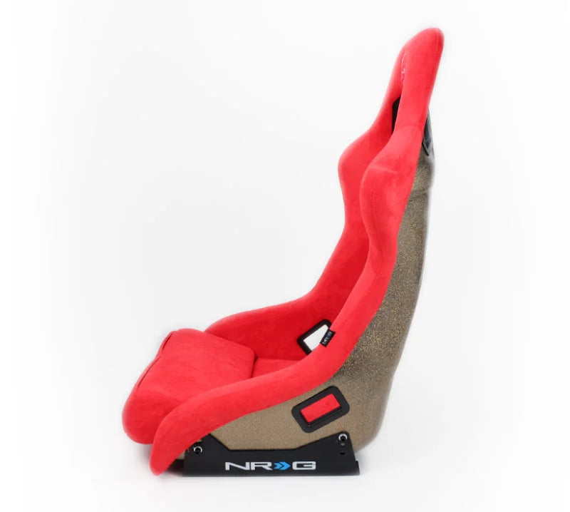NRG FRP Bucket Seat ULTRA Edition - Large (Red Alcantara/Gold Glitter Back) - Additional View 9