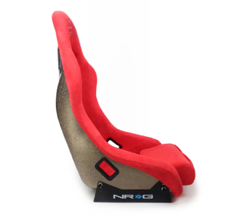 NRG FRP Bucket Seat ULTRA Edition - Medium (Red Alcantara/Pearlized Back) - Additional View 6