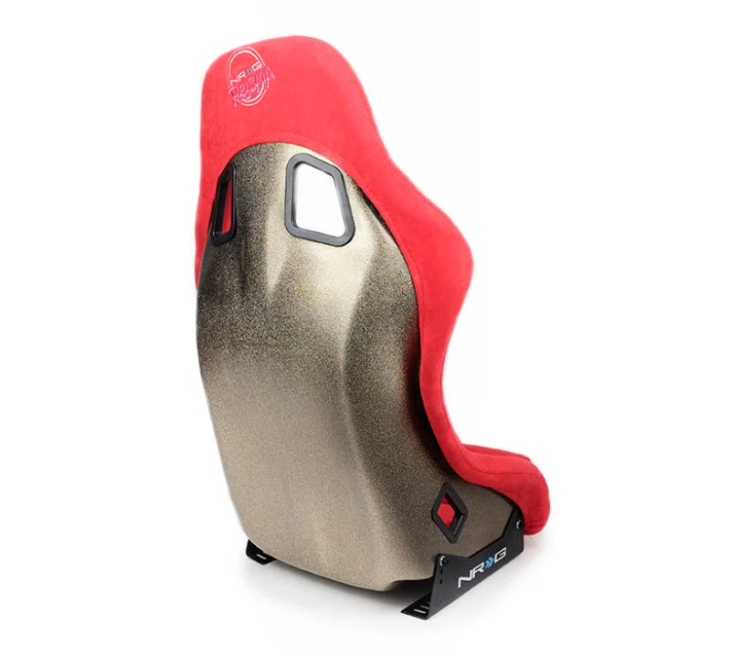 NRG FRP Bucket Seat ULTRA Edition - Medium (Red Alcantara/Pearlized Back) - Additional View 8