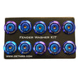 Load image into Gallery viewer, NRG Fender Washer Kit (TI Series) M6 Bolts For Plastic (TI Burn Washer/TI Burn Screw) - Set of 10 - Side View