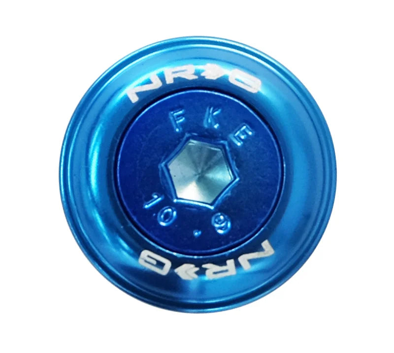 NRG Fender Washer Kit w/Color Matched M6 Bolt Rivets For Plastic (Blue) - Set of 10 - Side View