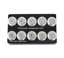 Load image into Gallery viewer, NRG Fender Washer Kit w/Rivets For Plastic (Silver) - Set of 10 - Side View
