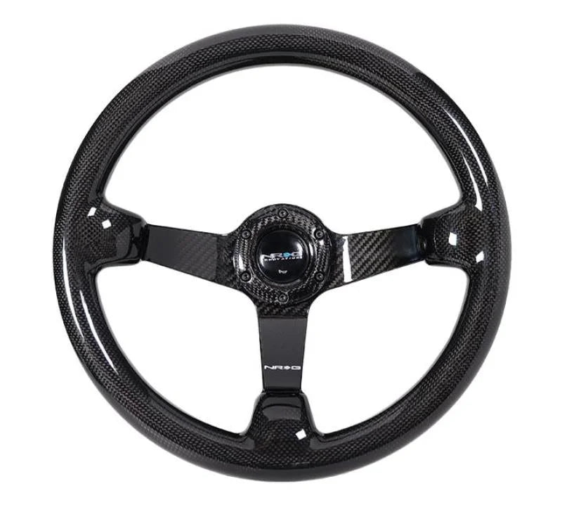 NRG Forged Carbon Fiber Steering Wheel (350mm / 3in. Deep) - Side View