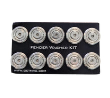 Load image into Gallery viewer, NRG M-Style Fender Washer Kit (TI Series) M6 Bolts For Plastic (Silver Wshr/Silver Scrw) - Set of 10 - Side View