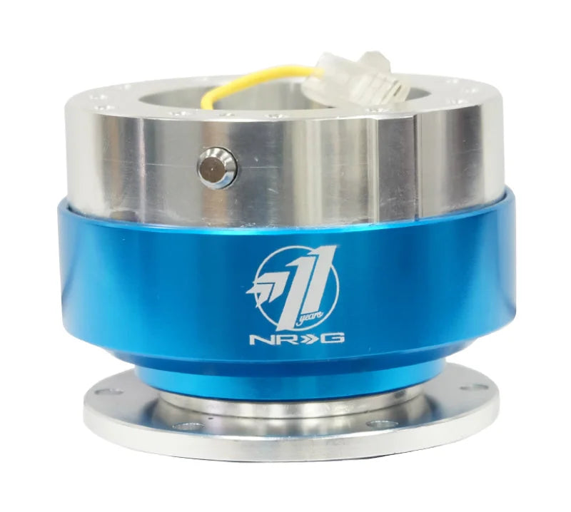 NRG Quick Release - Black Body/ Blue Chrome Ring - Side View