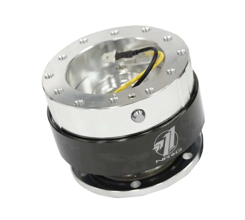 NRG Quick Release Gen 1.5 - Silver Body / Black Chrome Ring - Back View