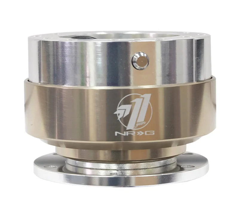 NRG Quick Release Gen 1.5 - Silver Body / Titanium Chrome Ring - Installation View