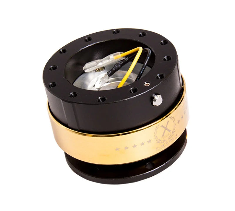 NRG Quick Release Gen 2.0 - Black Body / Chrome Gold Ring - Main Product View