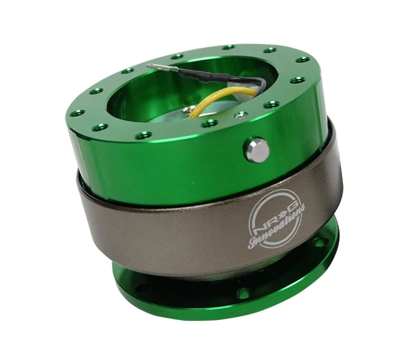 NRG Quick Release Gen 2.0 - Green Body / Green Ring - Side View