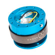 Load image into Gallery viewer, NRG Quick Release Gen 2.0 - New Blue Body / Titanium Chrome Ring - Side View