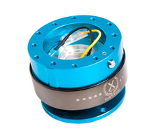 Load image into Gallery viewer, NRG Quick Release Gen 2.0 - New Blue Body / Titanium Chrome Ring - Side View