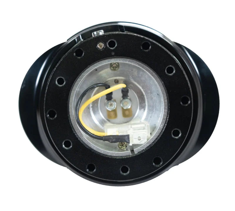 NRG Quick Release Gen 2.2 - Black Body / Shiny Black Oval Ring - Side View