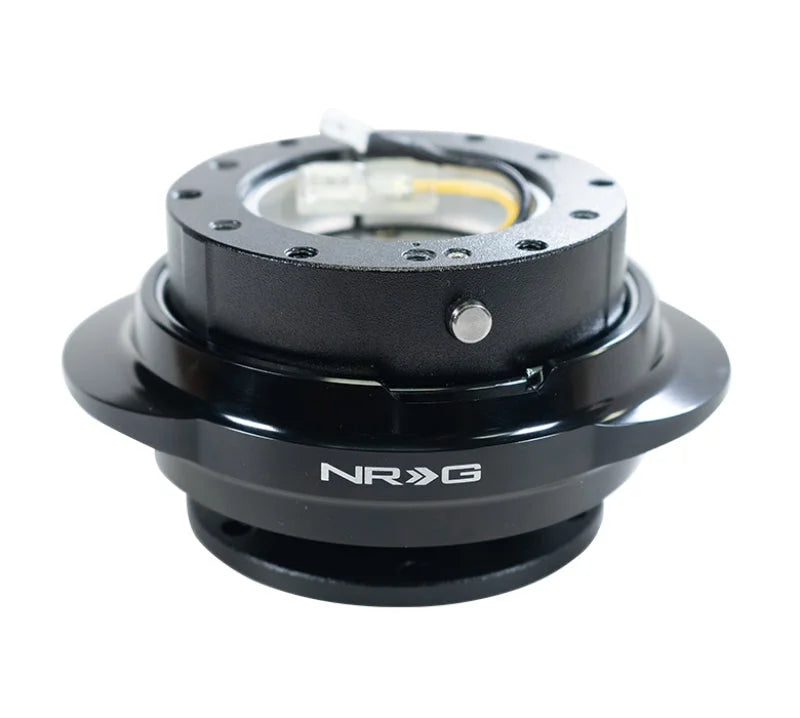 NRG Quick Release Gen 2.2 - Black Body / Shiny Black Oval Ring - Installation View